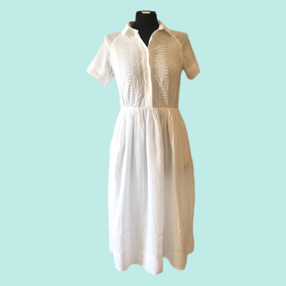 Paul & Joe Sister White Midi Dress- Like New - Picture 3 of 6